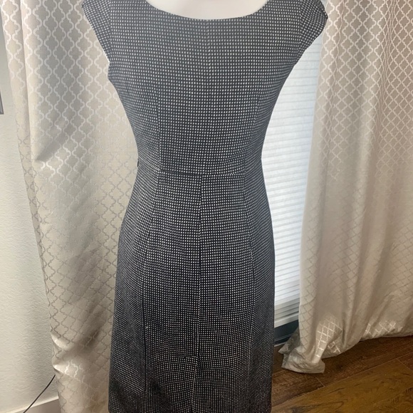 Banana Republic Black/White Houndstooth Wool Dress - Picture 3 of 5